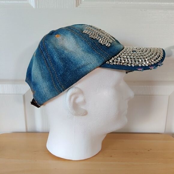 Westend embellished distressed denim hat - Picture 6 of 12